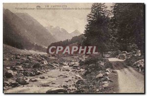 Old Postcard Cauterets Vallee Lutour trail leading to the hotellerie of Fruit...