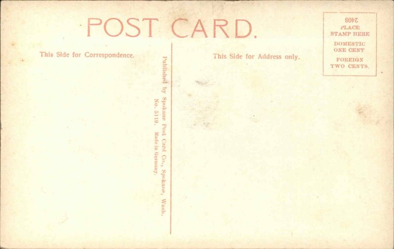 COEUR D'ALENE IDAHO ID Shoshone Flyer Railroad Train Antique GEL Postcard