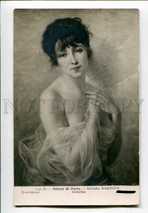 3081909 Young SEMI-NUDE Woman by BARNOIN vintage SALON PC