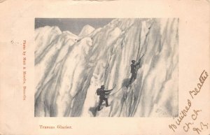 TRAMAN GLACIER MOUNTAINEERS NEW ZEALAND TO NEW YORK USA POSTCARD EXCHANGE 1903