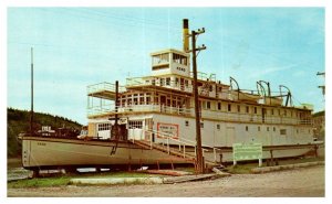 S S Keno at Dawson City banks of the Yukon River Boat Postcard