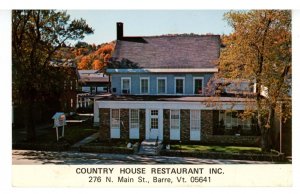 VT - Barre. Country House Restaurant