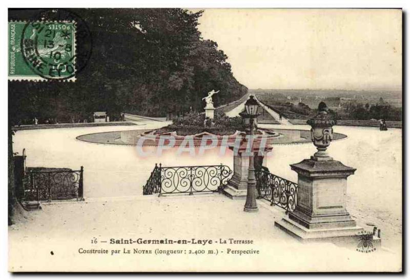 Postcard Old Saint Germain en Laye The Terrace Perspective