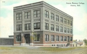 Postcard Nebraska Aurora Business College Downs occupation roadside 23-8991