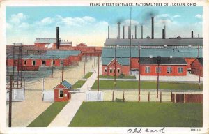 National Tube Steel Works Pearl Street Entrance Lorain Ohio 1930s postcard