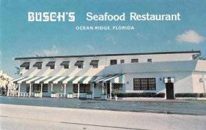 Ocean Ridge Florida Busch's Seafood Restaurant Vintage Postcard AA10822