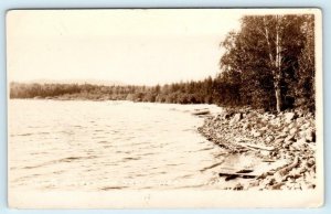 RPPC  CHATEAUGAY LAKE near MERRILL, New York NY ~ Shore Scene   Postcard