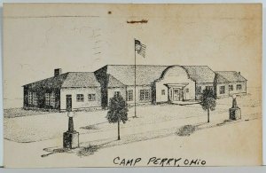 Camp Perry Ohio 1944 Brindle Family Carlisle Pa Postcard P15