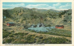 Postcard Arizona Jerome Verde Squaw Copper mining Teich 23-8236