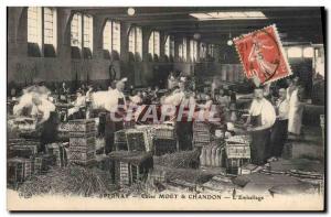 Old Postcard Folklore Harvest Vine Cellars Epernay Moet & Chandon L & # 39emb...