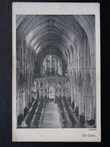 Nottinghamshire SOUTHWELL MINSTER The Choir & Bishop Information - Old Postcard