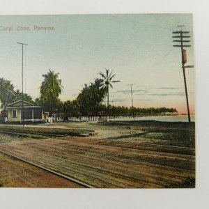 Vintage ~ Entrance to Cristobal , Canal Zone , Panama  ~ Postcard