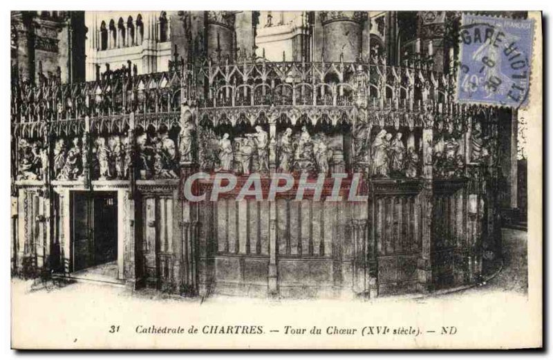 Old Postcard Chartres Cathedrale From Around The Choir