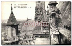 Old Postcard Vincennes Turrets and Capitals of Fort Chapel