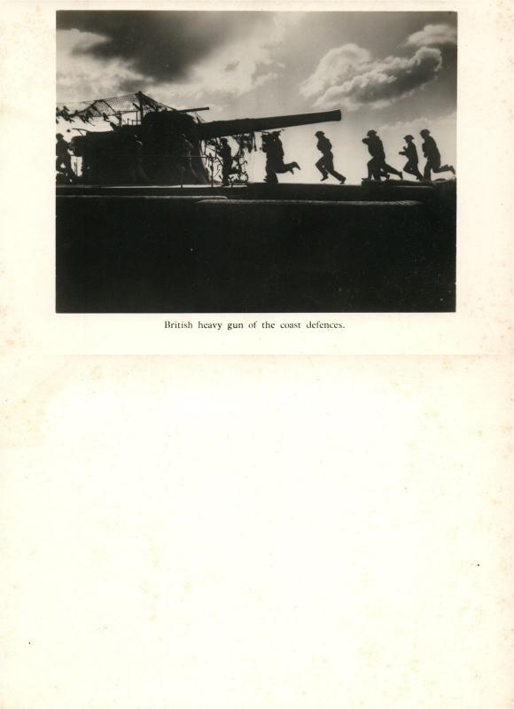 BRITISH HEAVY GUN of COAST DEFENCES WWII VINTAGE REAL PHOTO POSTCARD RPPC