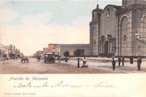 Peru Old Vintage Antique Post Card Avenida de Malambo Unused