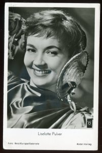 h2259 - LISELOTTE PULVER 1950s Swiss Film & TV Actress. Real Photo Postcard