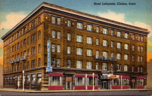 Iowa Clinton Hotel Lafayette Curteich