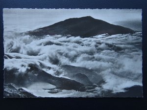 Wales EARLY MORNIMG VIEW FROM SNOWDON SUMMIT - Old RP Postcard by Harvey Barton