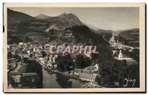 Old Postcard Lourdes Vue Generale Taking the fort castle