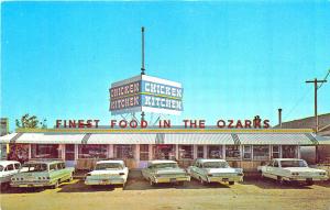 Bagnell Dam Ozarks MO Chicken Kitchen Drive-In Restaurant Old Cars Postcard