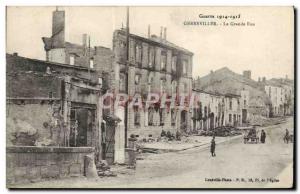 Old Postcard Gerbeviller La Grande Rue Militaria