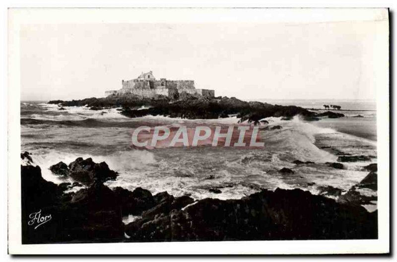 Modern Postcard Saint Malo Fort National Maree rising