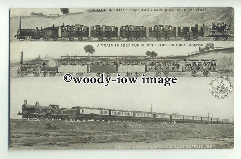 ry1328 - L.&. N.W.R. First, Second & Special Boat Express Locomotives - postcard