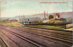 Carnegie Steel Works Bellaire Ohio Vintage Postcard C037