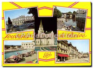 Postcard Modern Theater Brive The pool deck Church