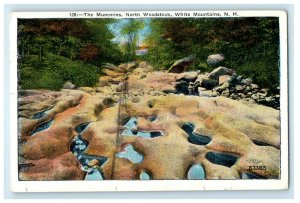 c1920s The Mummies North Woodstock White Mountains NH Rutland VT RPO Postcard