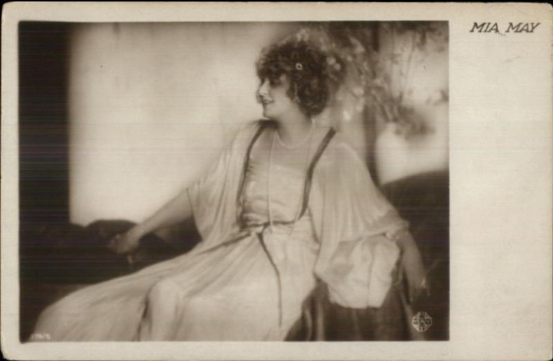 Actress Mia May c1910 Real Photo Postcard