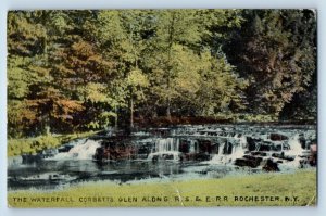 Rochester New York Postcard Waterfall Corbetts Glen Along c1911 Vintage Antique