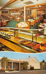 SWEDEN HOUSE SMORGASBORD Fort Lauderdale, FL Buffet c1960s Vintage Postcard