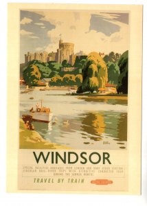 Windsor Castle Travel by Train United Kingdom Great Western Railway Advertising