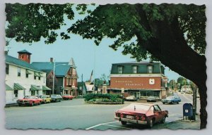Main Street~Dock Square Kennebunkport Maine~Vintage Postcard 