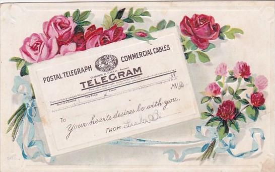 Postal Tellegraph Telegram Postcard