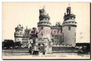 Old Postcard Chateau de Pierrefonds L'Entree