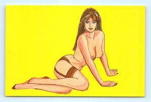 Postcard New York City Strip Club Guys & Dolls Au Go Go Topless Girl  H12