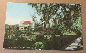 VINTAGE .01 POSTCARD UNUSED BEAUTIFUL HOME AND GROUNDS