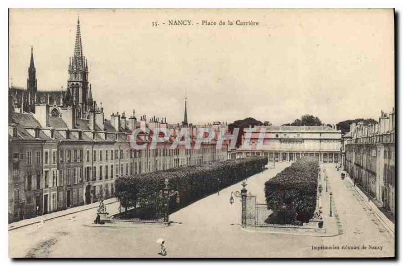 Old Postcard Nancy Place de la Carriere