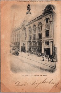 Belgium Anvers Facade A La Place De Meir Antwerp Vintage Postcard 04.35