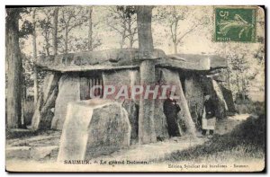 Old Postcard Megalith Dolmen Saumur The large dolmen