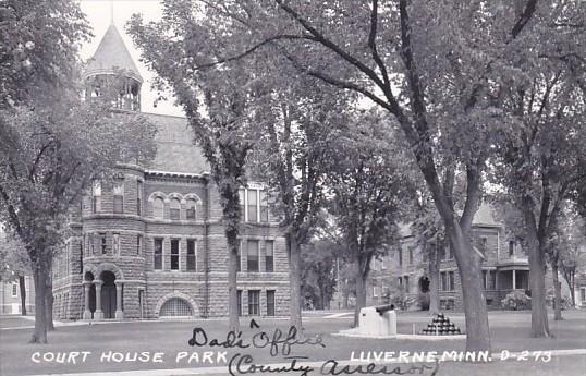 Court House Park Luverne Minnesota 1955 Real Photo