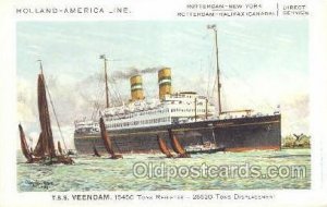 TSS Veendam Holland - America Line, Steamer, Steam Boat, Ship Unused 