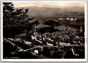 Ceva Italy 1950 RPPC Real Photo Continental Postcard Aerial View