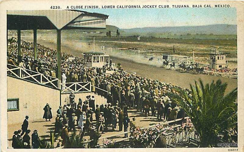 TIJUANA BAJA CAL MEXICO Lower CA Jockey #4238 Western 4493 postcard