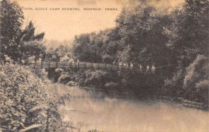 Renfrew Pennsylvania Girl Scout Camp Redwing, Vintage Postcard U17860