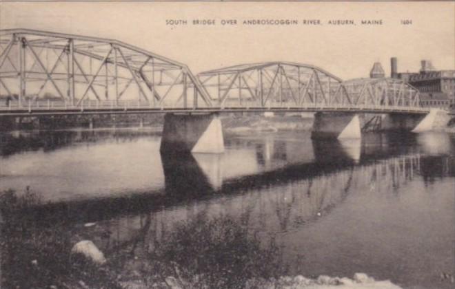 Maine Auburn South Bridge Over Androscoggin River