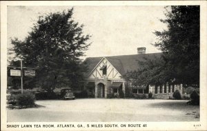 Atlanta Georgia GA Shady Lawn Tea Room Vintage Postcard